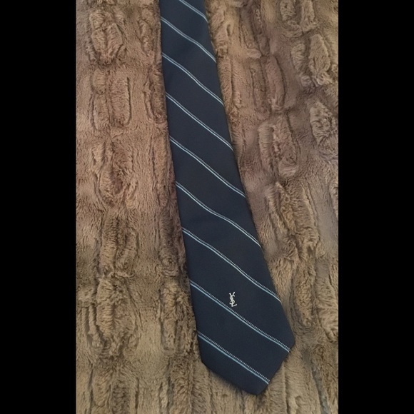 Yves Saint Laurent Other - Vintage NWT Yves Saint Laurent Navy Tie w/Light Bl